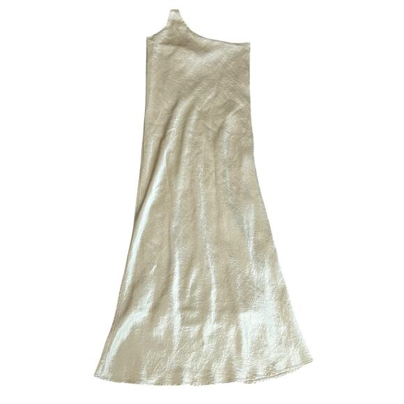 Third Form Women’s Crush Bias One Shoulder Silky Midi Dress In Apple Green Sz 2 - Picture 13 of 14